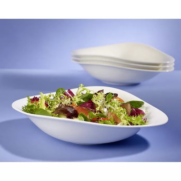 Villeroy & Boch Vapiano Pasta Bowls Set of 2 WHITE Beautiful Presentation Bowls - Picture 1 of 6
